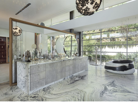 Natural stone floor