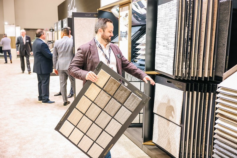 Attendee Looking at Samples