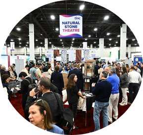 Exhibitor running a table saw