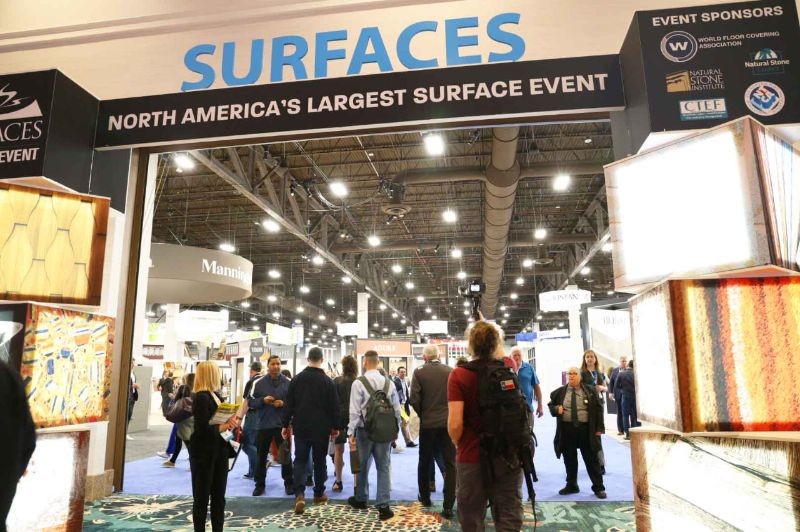 SURFACES Entrance Picture at The International Surface Event